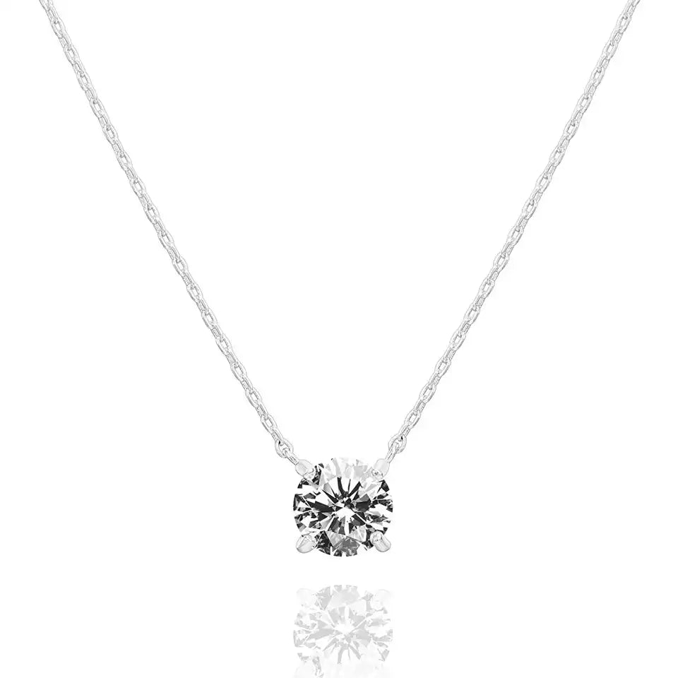 Solitaire Round Diamond Necklace Pedant